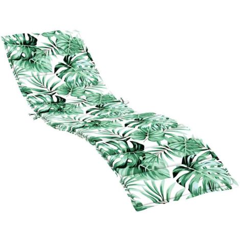 Coussin de transat Motif feuille 200 x 70 x 3 cm Tissu Oxford
