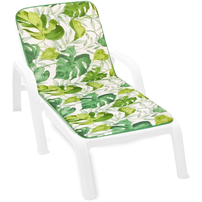 Emmevi Mv S.p.a. - Coussin de Transat Pliant Douce Housse de Place Chaise longue Feuilles de Palmier