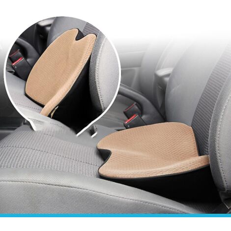 Coussin de voiture mini, petit coussin, rehausseur de dossier, quatre saisons, coussin de conduite, petit format - beige