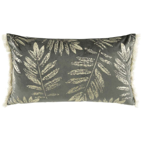 Coussin Déco à Franges "Adelor" 30x50cm Anthracite