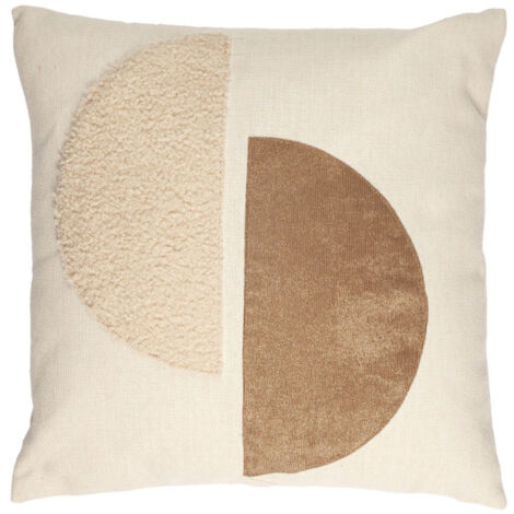 Coussin Déco Bouclette "Natural" 40x40cm Beige