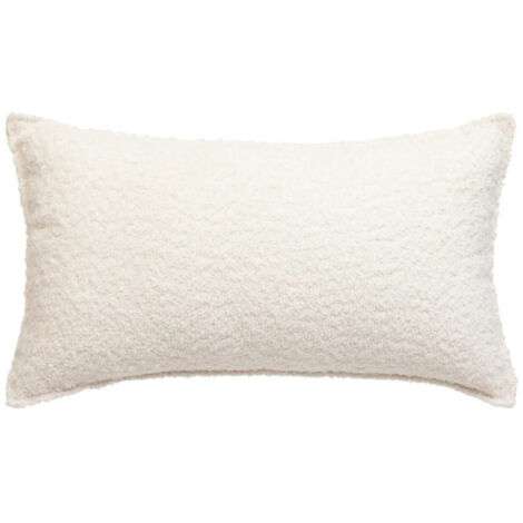 Coussin Déco Bouclette "Soana" 30x50cm Ivoire