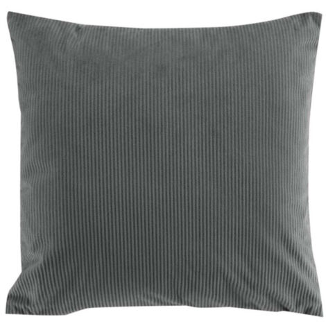 Coussin Déco en Velours "Casual" 40x40cm Gris