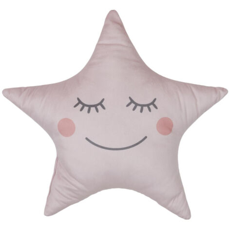 Coussin Déco Enfant "Étoile" 37x44cm Rose