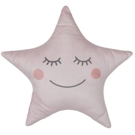 Coussin Déco Enfant "Étoile" 37x44cm Rose