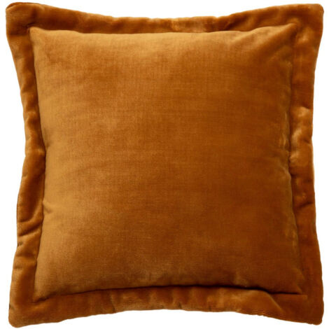 Coussin Déco Flanelle "Cuddly" 53x53cm Jaune Cumin