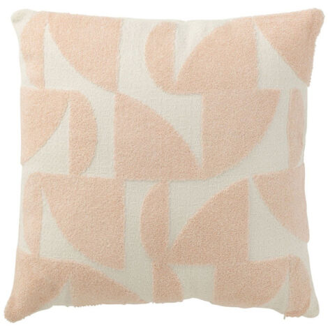 Coussin Déco "Géométrique" 43x43cm Saumon