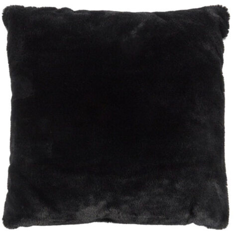 Coussin Déco "Imitation Fourrure" 40x40cm Noir