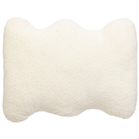 Coussin Déco Imitation Fourrure "Wavy Bliss" 35x48cm Blanc