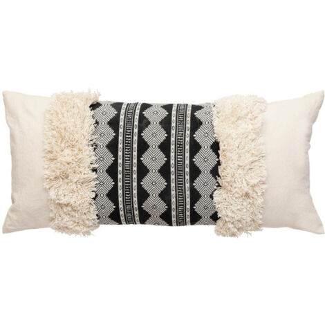 Coussin Déco Jacquard "Inuit Dreams" 35x75cm Ivoire