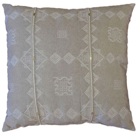 Coussin Déco Jacquard "Mathis" 40x40cm Noisette