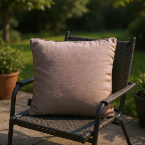 Coussin déco pour salon de jardin Panama Taupe 45 x 45 cm