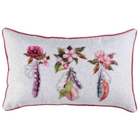Coussin Déco "Printalia" 30x50cm Blanc