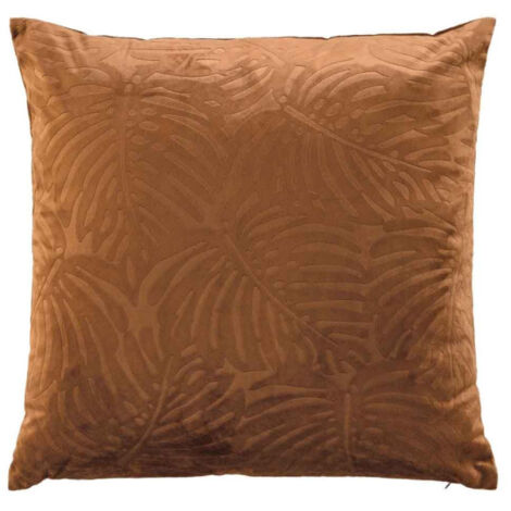 Coussin Déco Velours "Analia" 50x50cm Camel