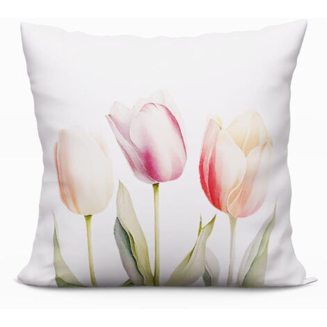 Coussin décoratif 40x40 Fleurs printanières Tulipes