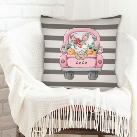 Coussin décoratif à fermeture éclair invisible pour canapé fauteuil lit chaise décoratif de ferme