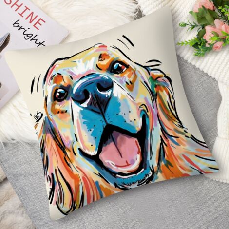 Coussin décoratif chat et chien ensemble