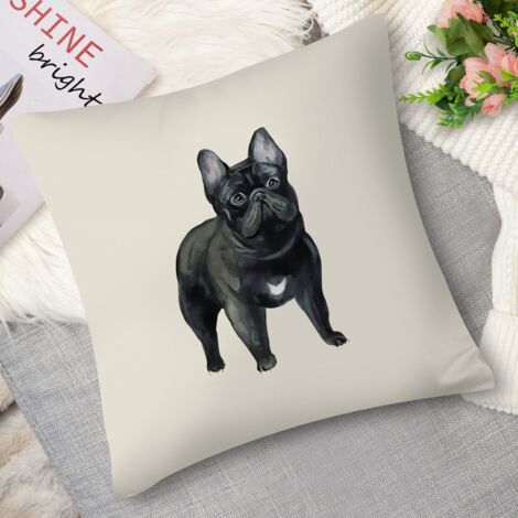 Coussin décoratif chien et nature
