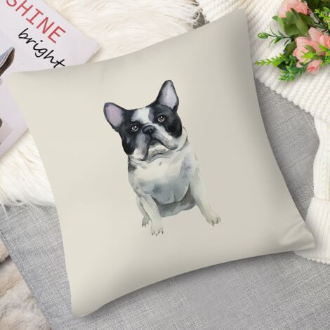 Coussin décoratif chien graphique