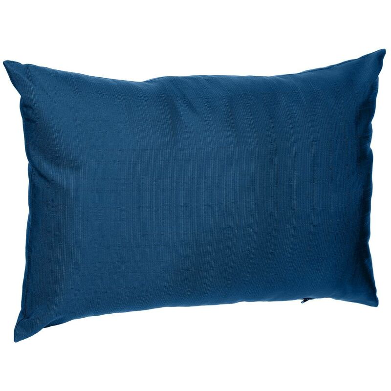 Coussin déco d extérieur Korai bleu indigo 30x50cm en polyester - Hespéride - Bleu indigo