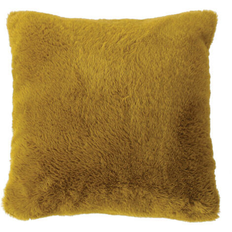 Coussin décoratif  - Effet fourrure toucher ultra doux Bronze 40x40 cm