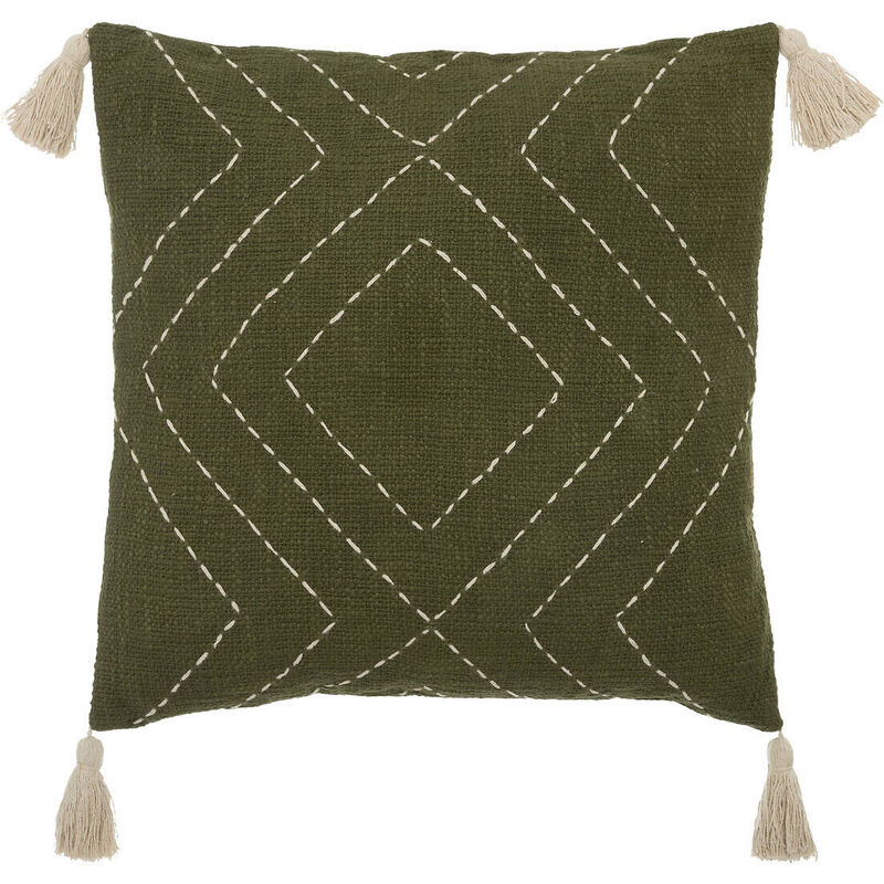 Atmosphera - Coussin décoratif avec des franges exotic, 45 x 45 cm