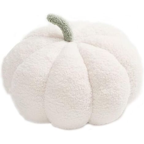 Coussin décoratif en forme de citrouille - Pour la maison, la photographie de jardin, Halloween, 20 cm - Blanc