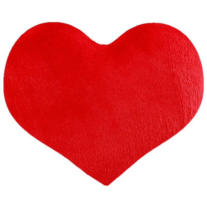 Coussin décoratif en peluche en forme de cœur, coussin de couchage pour la Saint-Valentin, les anniversaires et les cadeaux de Noël 40 x 35 cm (rouge)