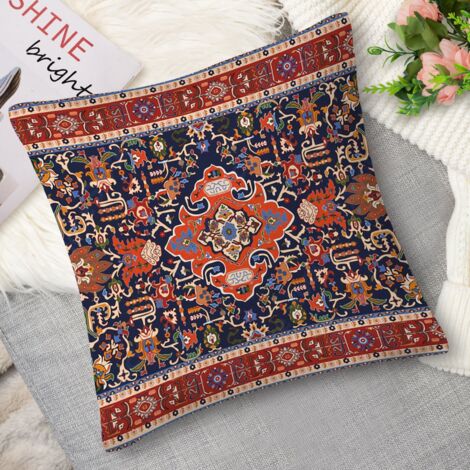 Coussin décoratif ethnique terracotta