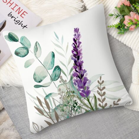 Coussin décoratif feuilles de monstera, vert