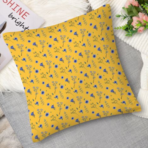 Coussin décoratif fleurs japonaises