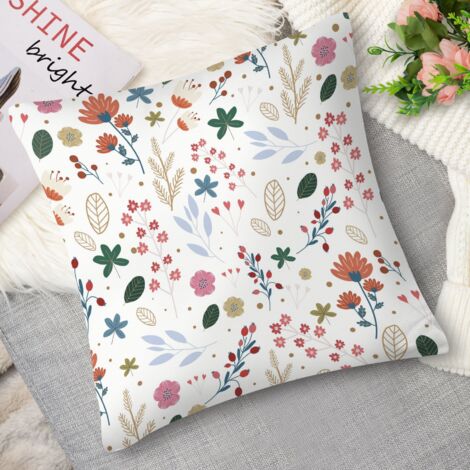 Coussin décoratif fleurs tropicales