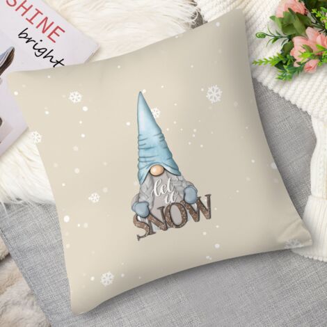 Coussin décoratif gnome et renne, nordique