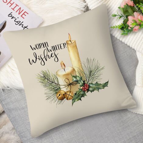 Coussin décoratif hiver féerique, scintillant