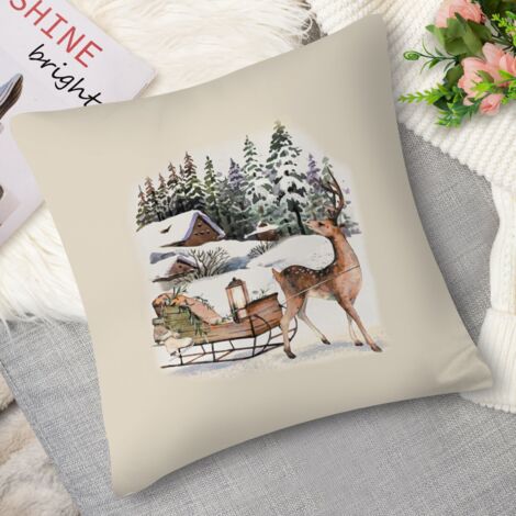 Coussin décoratif losanges hivernaux