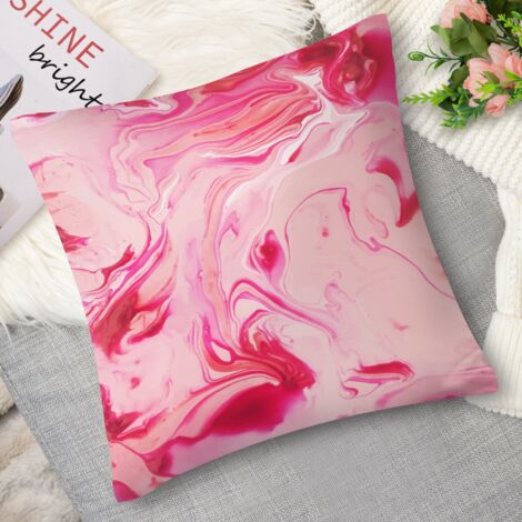 Coussin décoratif marbre blush, tendance