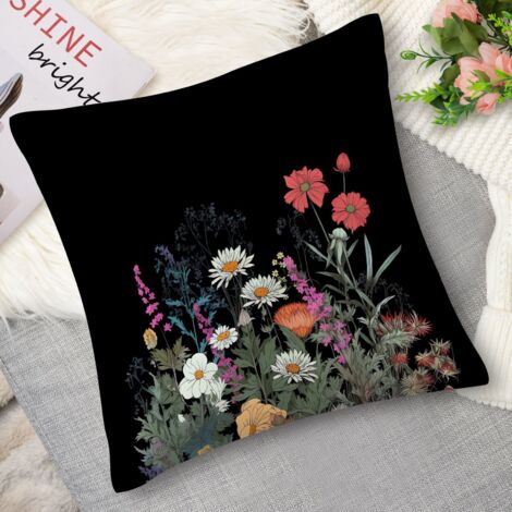 Coussin décoratif petites fleurs, 40x40 cm