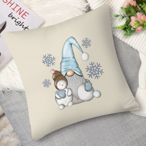 Coussin décoratif soirée au chaud, gnome