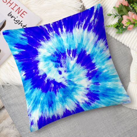 Coussin décoratif tie-dye multicolore, gai
