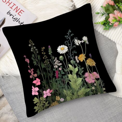Coussin décoratif violettes, délicatesse