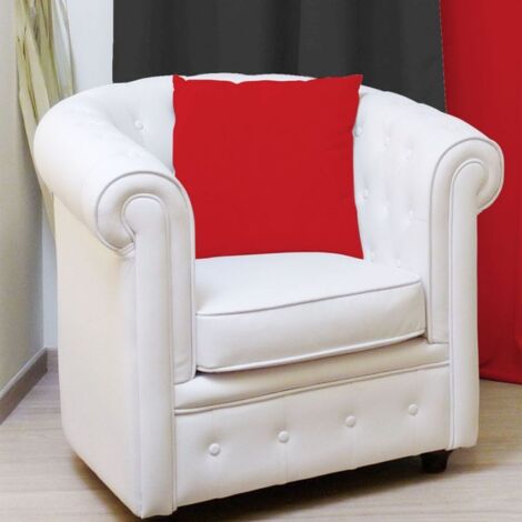 Coussin déhoussable 40x40 cm ALIX rouge, par Soleil d'ocre