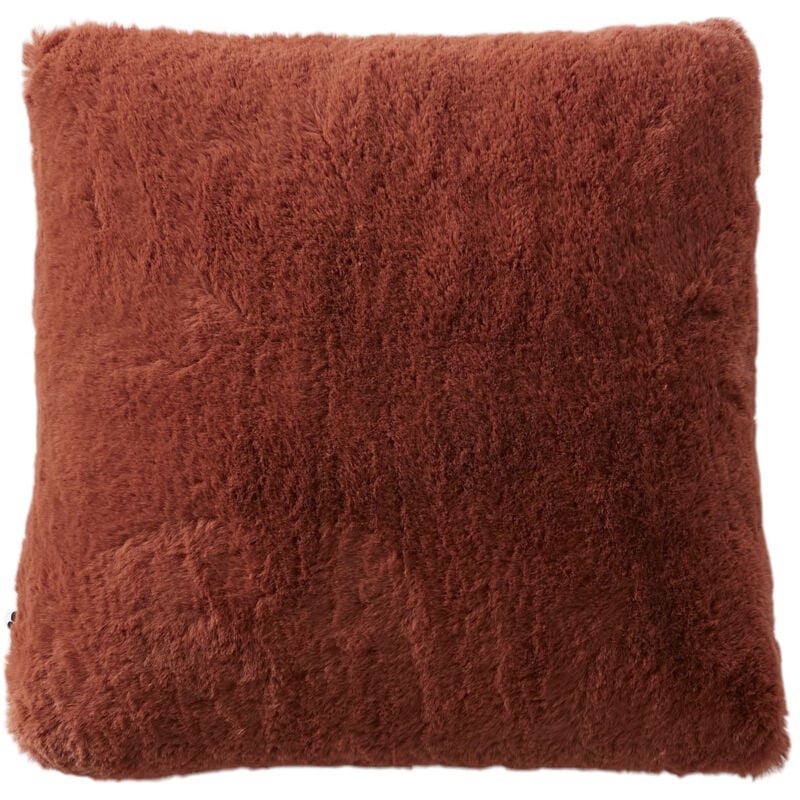 L'effet Papillon - Coussin Déhoussable 45 x 45 cm en Fausse Fourrure – Renard