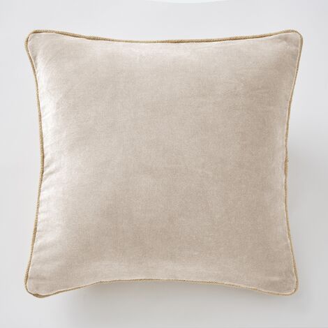 Coussin déhoussable 45 x 45 cm velours de coton césar pampa Naturel