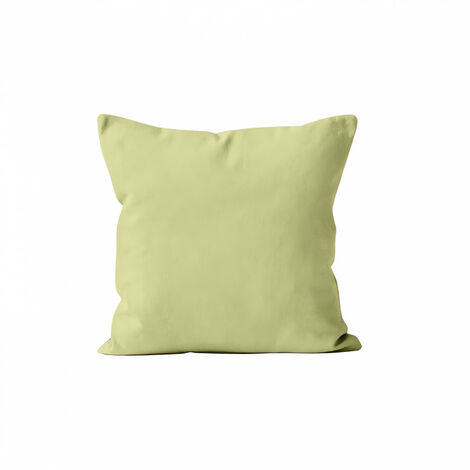 Coussin déhoussable 60x60 cm ALIX vert citron, par Soleil d'ocre