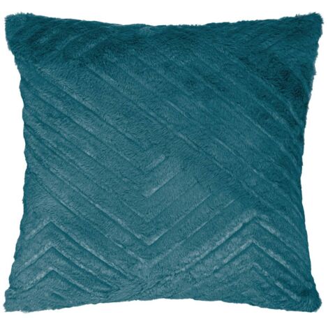 Coussin Déhoussable Atmosphera - 38x38 Cm, Bleu Canard, 100% Coton - Pour Canapé Ou Lit