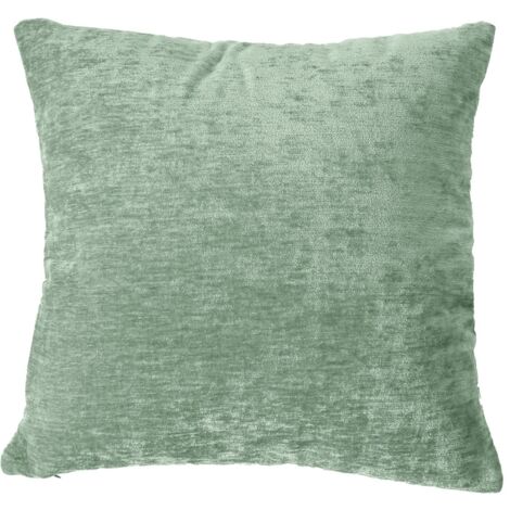 Coussin déhoussable en velours Céladon 40x40 cm