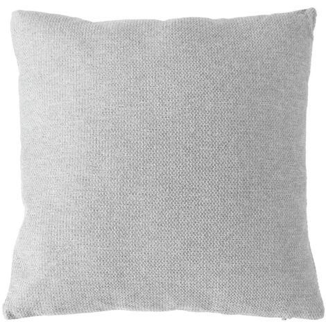 Coussin déhoussable en velours chenillé Gris clair 40x40 cm