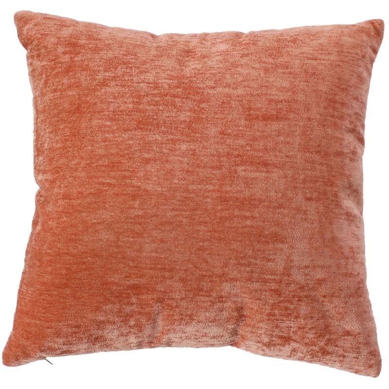 Decostars - Coussin déhoussable en velours Cuivre 40x40 cm