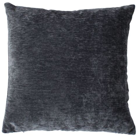 Coussin déhoussable en velours Gris Foncé 40x40 cm