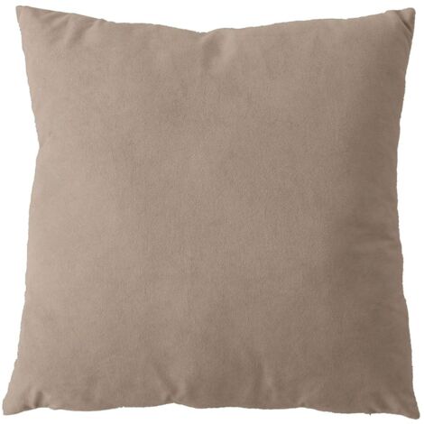 Coussin dehoussable en velours Naturel 40x40 cm